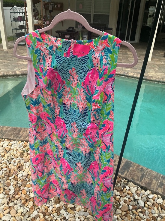Lilly Pulitzer Dresses & Skirts - Lilly Pulitzer Mila Shift Dress — Multi Reflection Gold Seahorse Zipper
